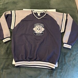 Vintage Oversized Y2K Georgetown Hoyas Embroidered Pullover Sweatshirt‎ XL